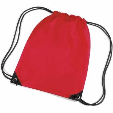 X stuks rode schooltas/ schooltasjes rijgkoord kind
